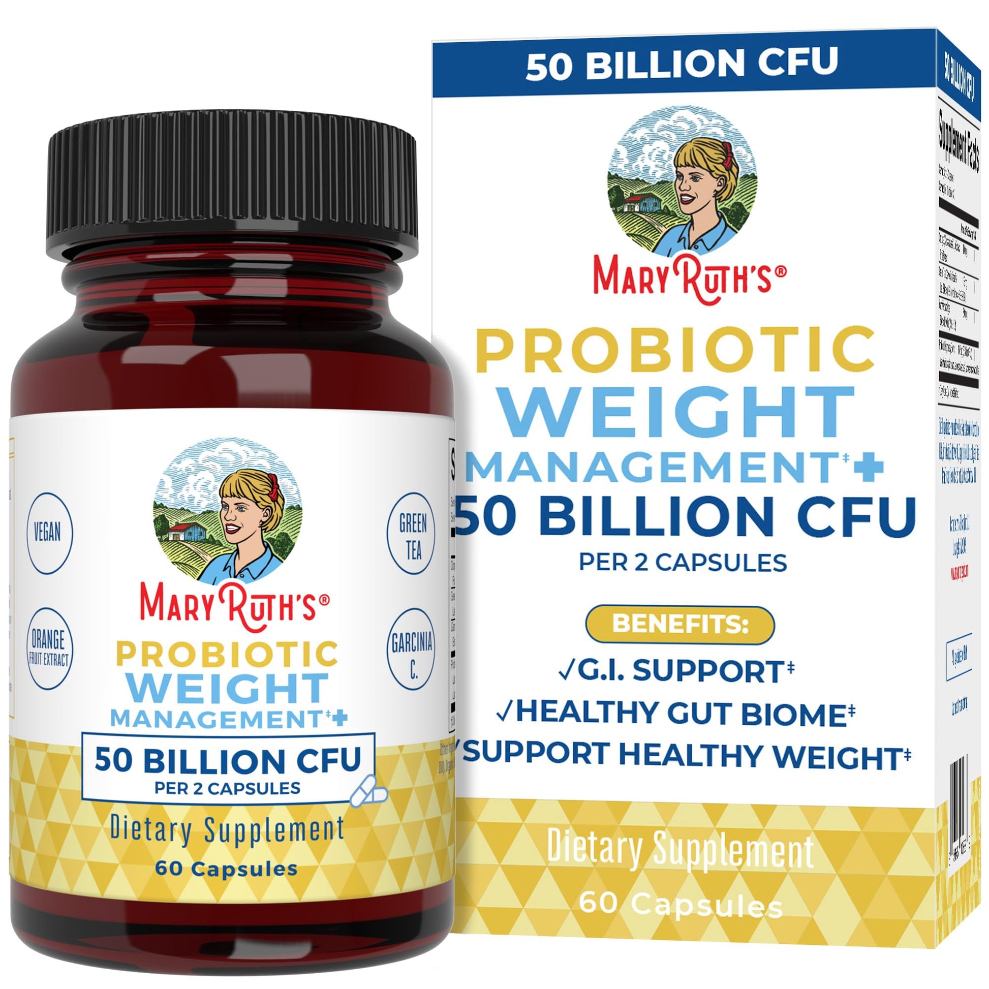 MaryRuth Organics Probiotics Capsule for Women & Men | Weight Management | Digestive - Maple Wellness Supplements