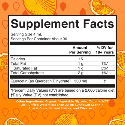 MaryRuth Organics Quercetin Liquid Drops | Sugar Free | 500mg for Adults 18 & Over | Cardiovascular Health for Adults | Bioflavonoid | Vegan | Non-GMO | Gluten Free | 4 Fl Oz - Maple Wellness Supplements