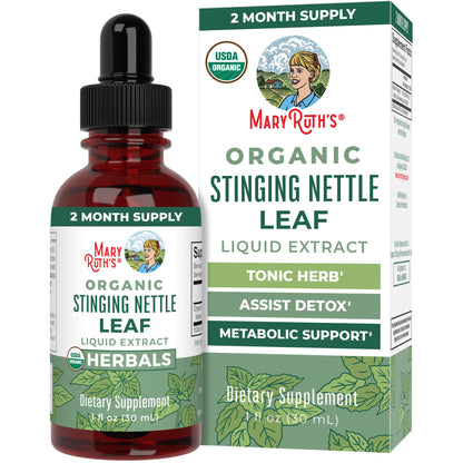 MaryRuth Organics Stinging Nettle Leaf Extract | Detox Supplement Herbal Drops | USDA Organic | Vegan | Non-GMO | Gluten Free | 1 Fluid Oz - Maple Wellness Supplements