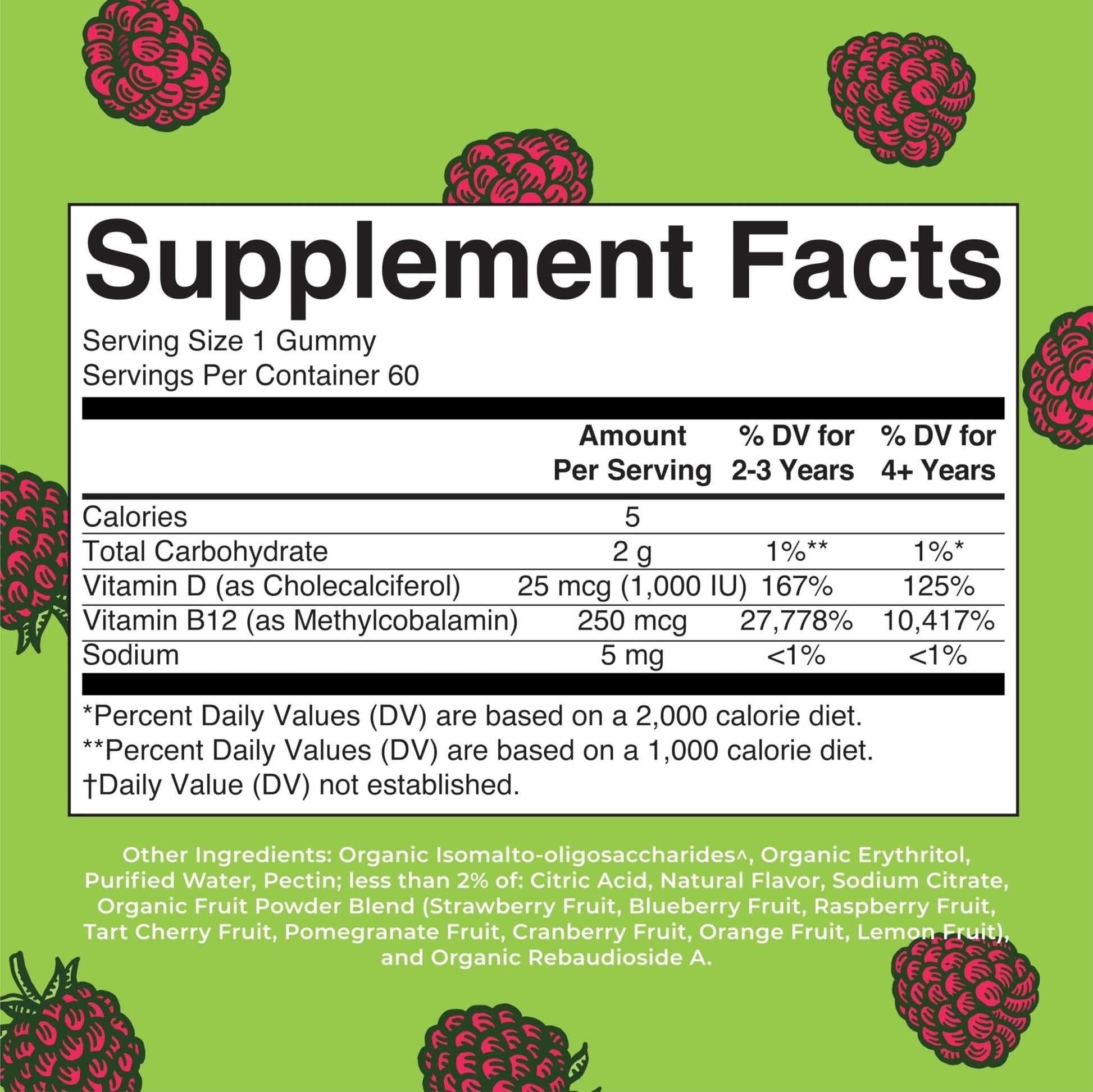 MaryRuth Organics Sugar Free | 2 Month Supply | Vitamin D & B12 Vitamin Supplements for Adults & Kids | Bone Health | Immune Support | Vegan | Non-GMO | 60 Servings - Maple Wellness Supplements