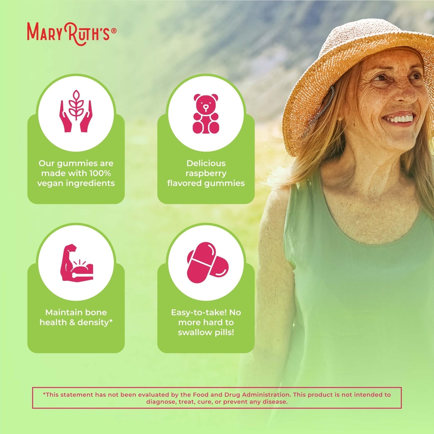 MaryRuth Organics Sugar Free | 2 Month Supply | Vitamin D & B12 Vitamin Supplements for Adults & Kids | Bone Health | Immune Support | Vegan | Non-GMO | 60 Servings - Maple Wellness Supplements