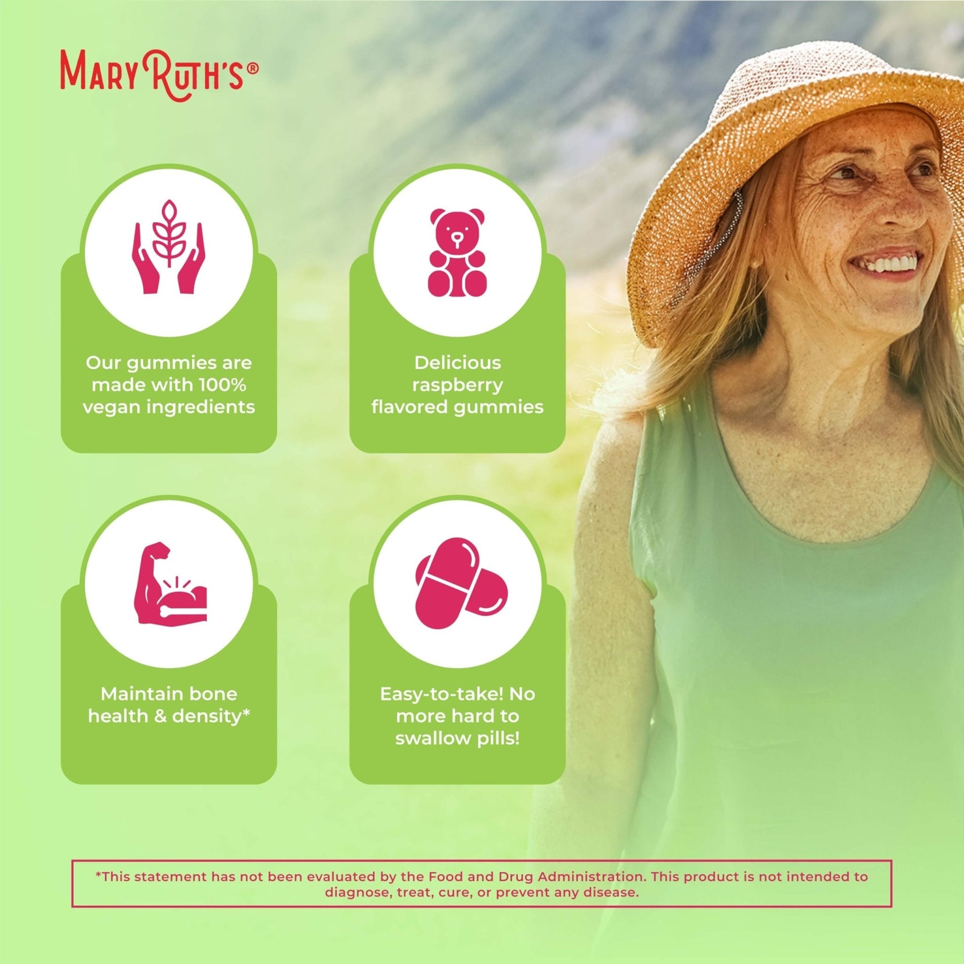 MaryRuth Organics Sugar Free | 2 Month Supply | Vitamin D & B12 Vitamin Supplements for Adults & Kids | Bone Health | Immune Support | Vegan | Non-GMO | 60 Servings - Maple Wellness Supplements