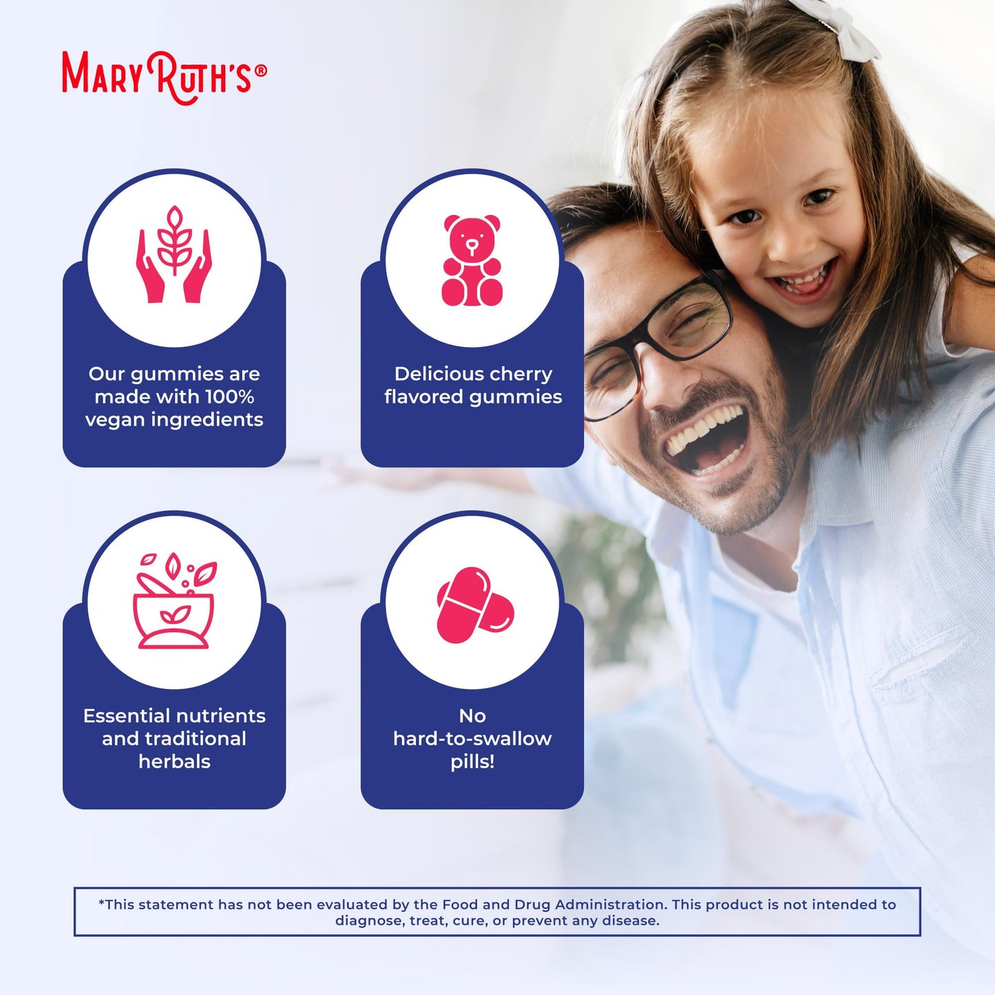 MaryRuth Organics Sugar Free Immunity Gummies | Powerful Blend | Elderberry Vitamin C & Zinc | Vitamin D3 & Echinacea | Immune Support Supplement | Gummies for Kids & Adults | Vegan | Non GMO | 90ct - Maple Wellness Supplements