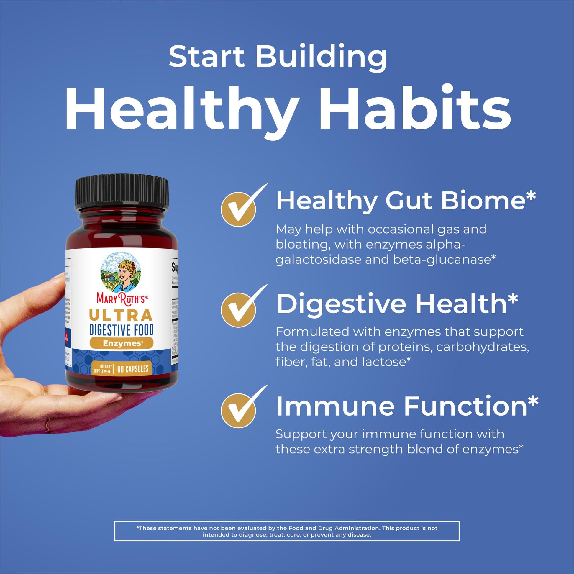 MaryRuth Organics Ultra Digestive Enzymes Capsules | Up to 2 Month Supply | Supplement for Gut Health Support | Digestion & Immune Support - Maple Wellness Supplements