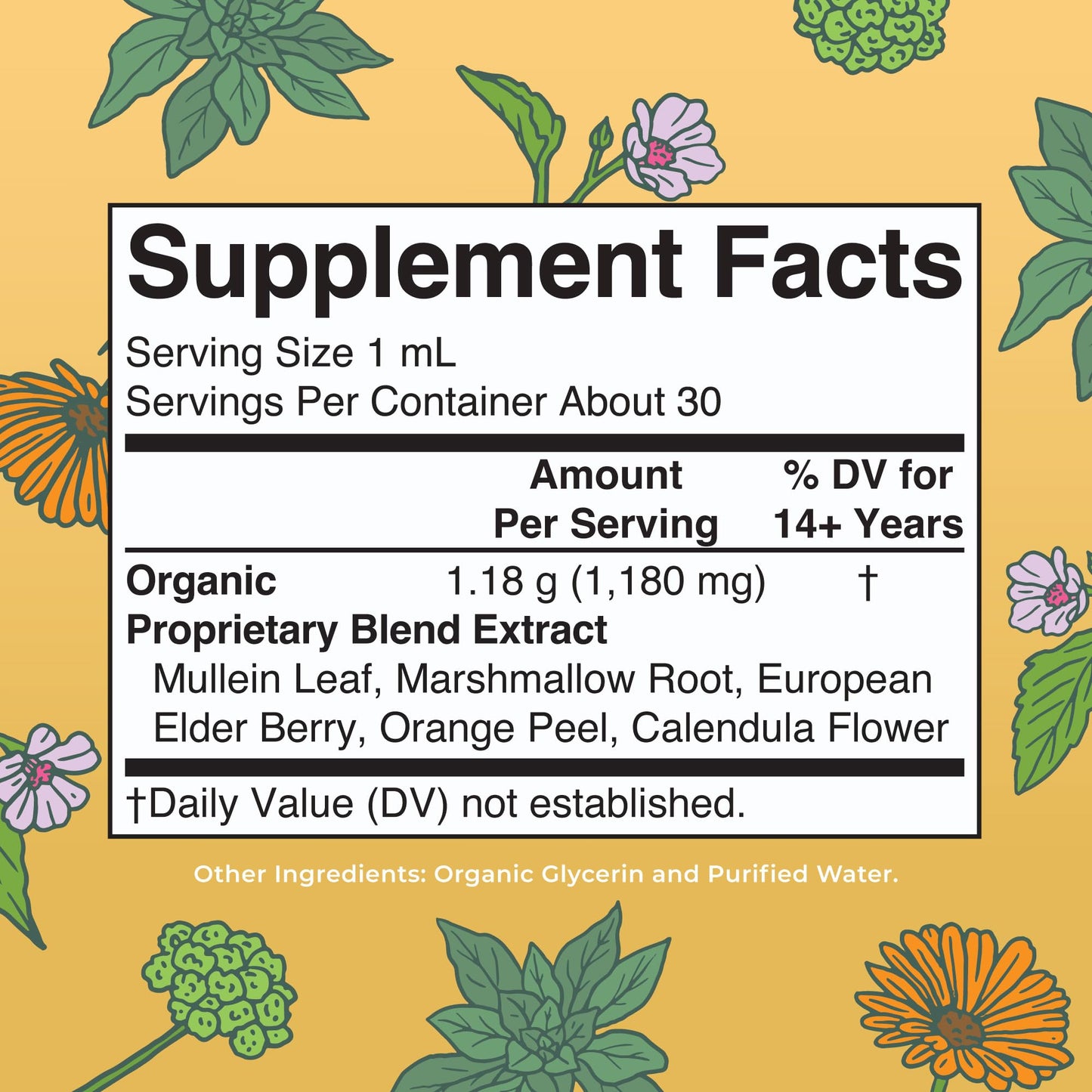 MaryRuth Organics USDA Organic Respiratory Health Liquid Drops with Mullein Leaf | Marshmallow Root & Elderberry | Mullein Drops for Lungs Herbal Blend | Immune Support Supplement | Vegan | 1 Fl Oz - Maple Wellness Supplements
