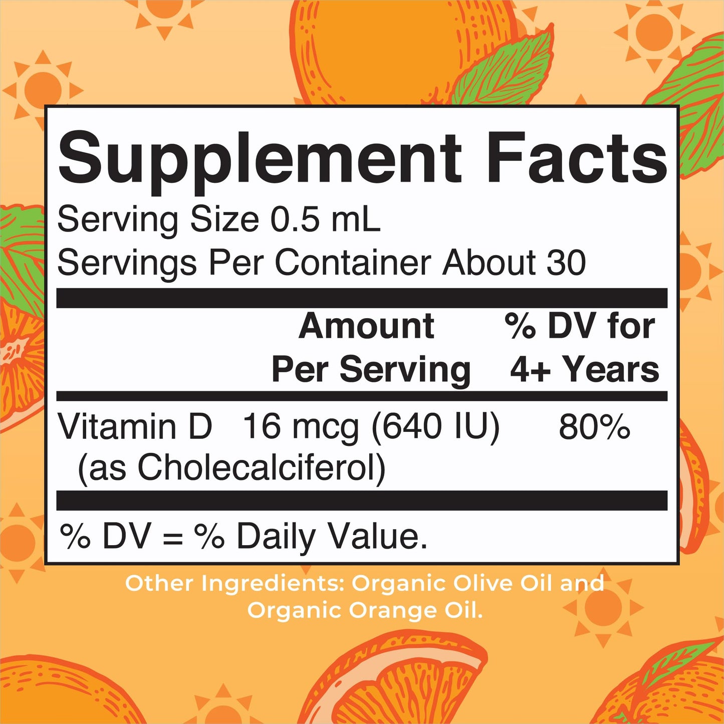 MaryRuth Organics USDA Organic Vitamin D3 Liquid Drops for Kids | 640 IU Vitamin D3 Per Serving | Kids Immune Support & Bone Health Supplement | Formulated for Ages 4-13 | 0.5oz | 30 Servings - Maple Wellness Supplements
