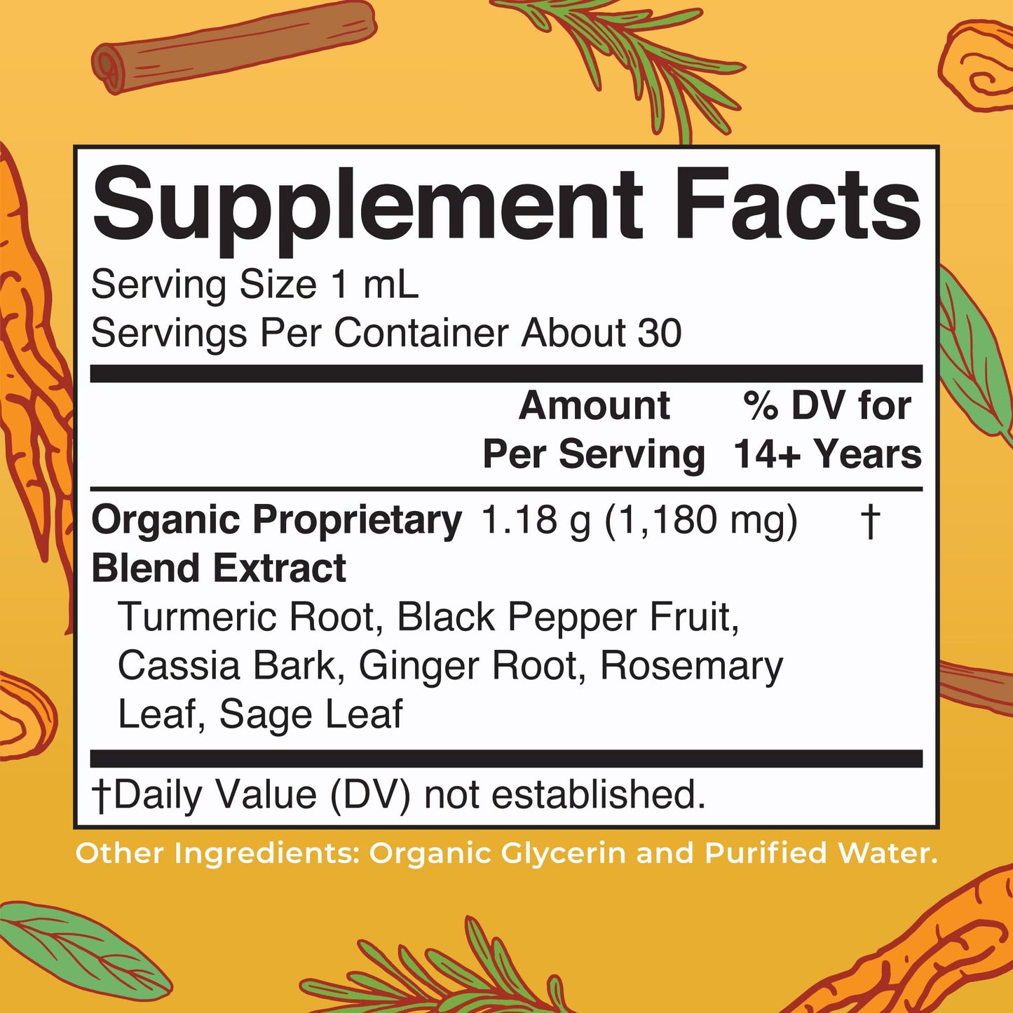 MaryRuth Organics USDA Turmeric Gold Liquid Drops | Herbal Blend | Turmeric Curcumin | Black Pepper | Cassia Cinnamon Bark | Ginger Root | Immune Support | Non-GMO Project Verified | Vegan | 1oz - Maple Wellness Supplements