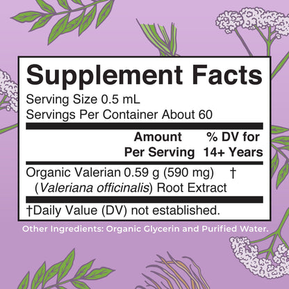 MaryRuth Organics Valerian Root Liquid Drops | 2 Month Supply | Sugar Free | USDA Organic Valerian Root Drops | Support Sleep | Calm and Stress Relief | Vegan | Non-GMO | Gluten Free | 60 Servings - Maple Wellness Supplements