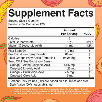 MaryRuth Organics Vegan Omega 3 6 7 9 Gummies | Up to 4 Month Supply | Omega 3 Supplement with Flaxseed Oil | Omega 3 Gummies - Maple Wellness Supplements