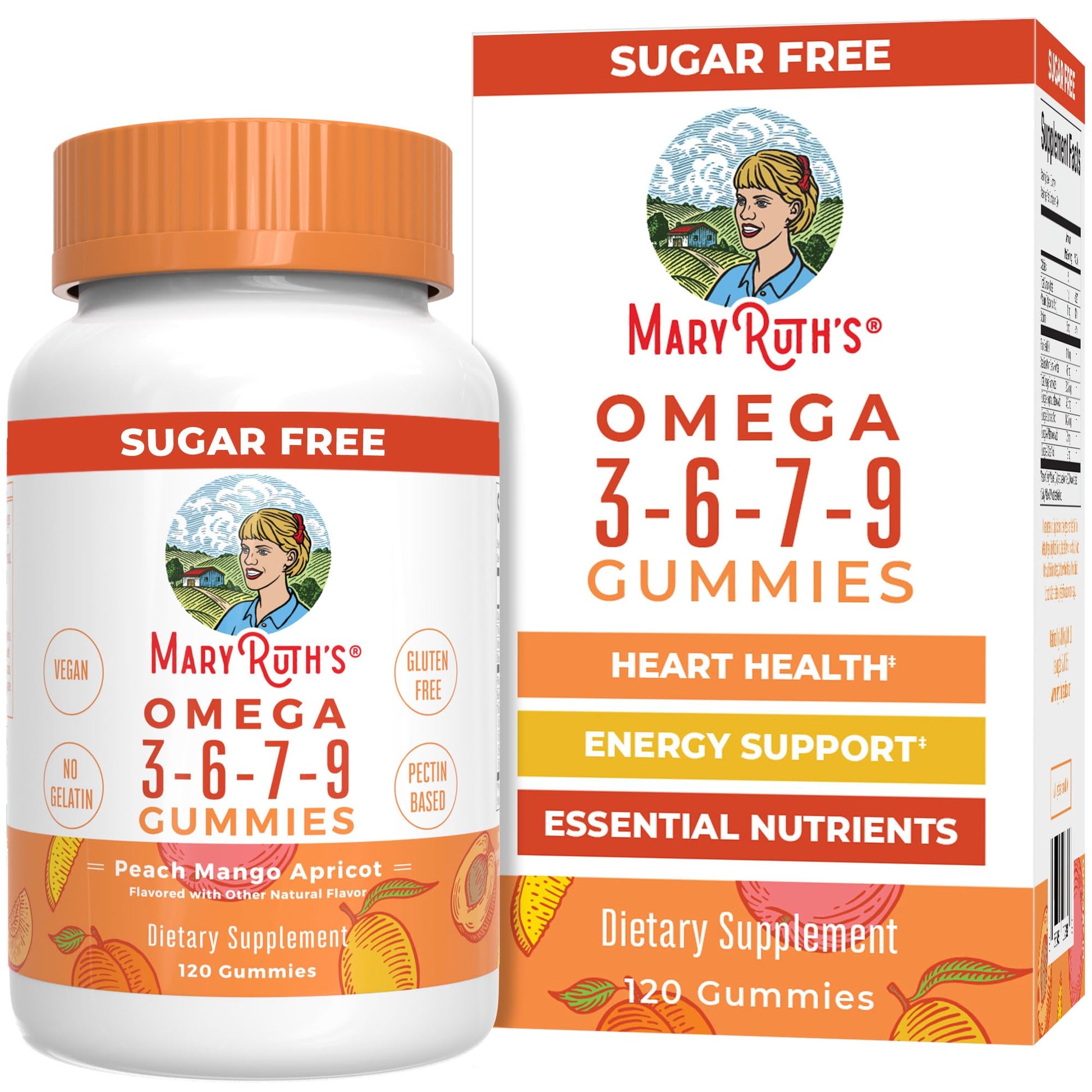 MaryRuth Organics Vegan Omega 3 6 7 9 Gummies | Up to 4 Month Supply | Omega 3 Supplement with Flaxseed Oil | Omega 3 Gummies - Maple Wellness Supplements