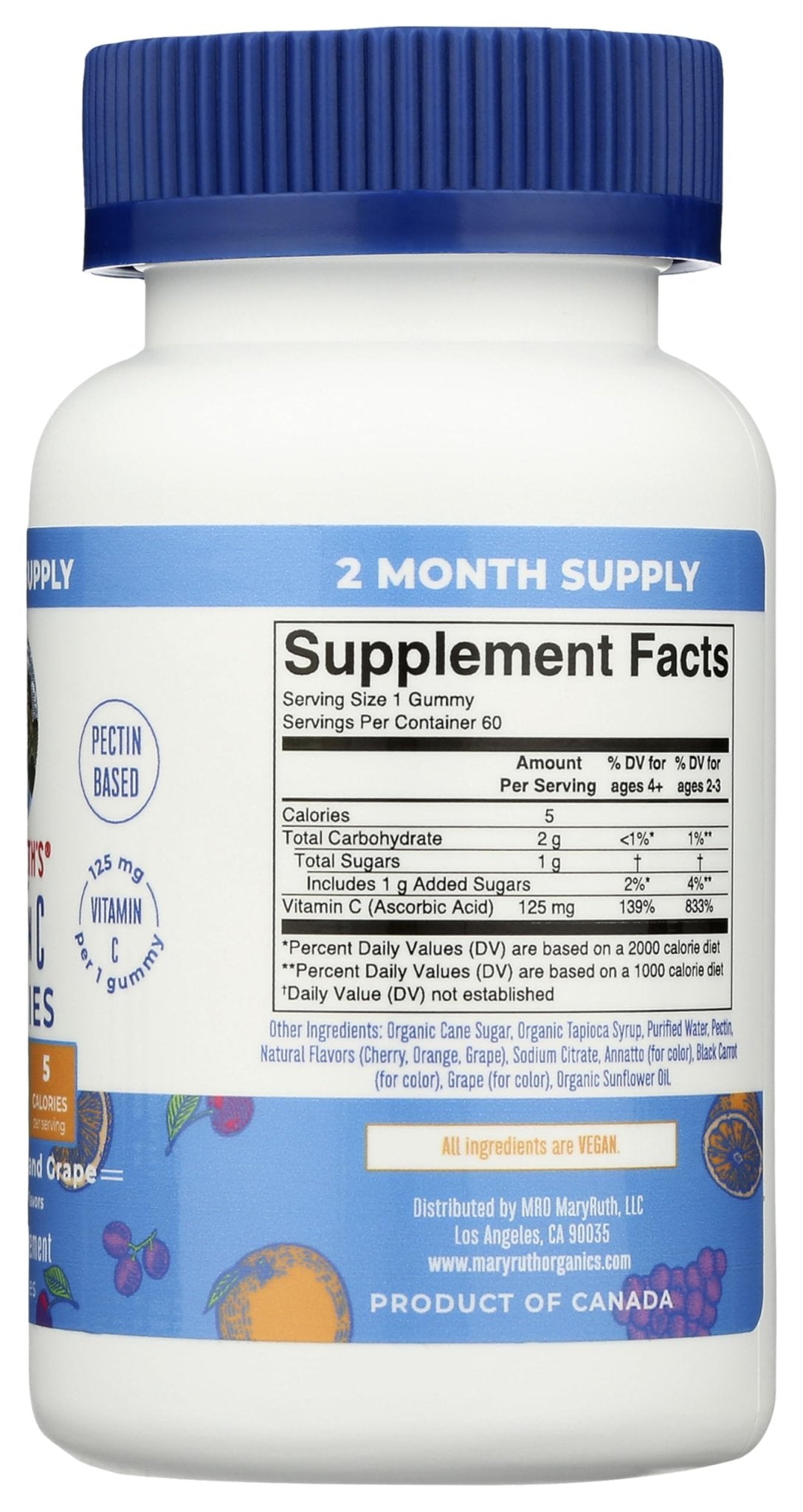 MaryRuth Organics Vitamin C Gummies | Supplement for Immune Support & Overall Health | Immune Support Supplement | Vitamin C for Adults & Kids | Vegan | Non-GMO | 60 Servings - Maple Wellness Supplements