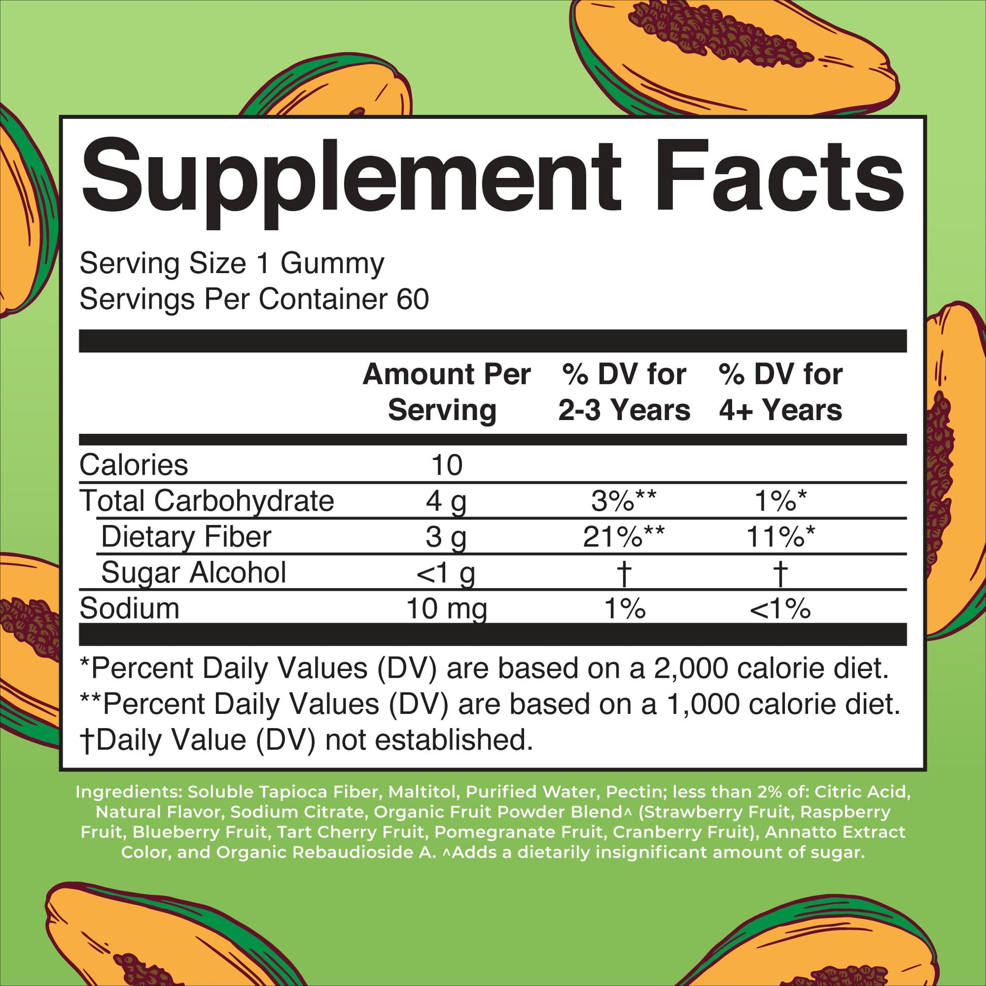 MARYRUTH'S Fiber Gummies for Kids | 2 Month Supply | Sugar Free | Soluble Fiber Supplement | Gut Health & Digestion Support - Maple Wellness Supplements
