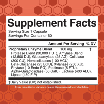 MaryRuth’s Gluten Digestive Enzymes | Up to 2 Month Supply | Proprietary Enzyme Blend | Vegan Pine-Based Capsules | Non-GMO | 60 Count - Maple Wellness Supplements