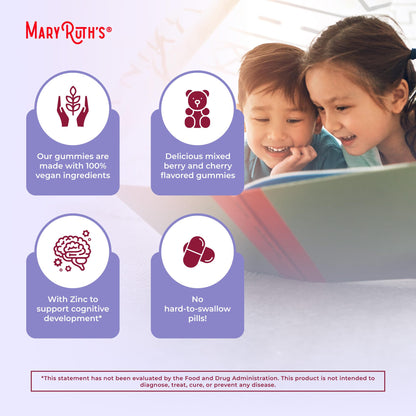 MARYRUTH'S Kids Vitamins | Multi | 1 Month Supply | Multivitamin Gummies for Ages 4+ | Multivitamin for Kids | Vegan | Only 2 Gummies a Day | 60 Count - Maple Wellness Supplements