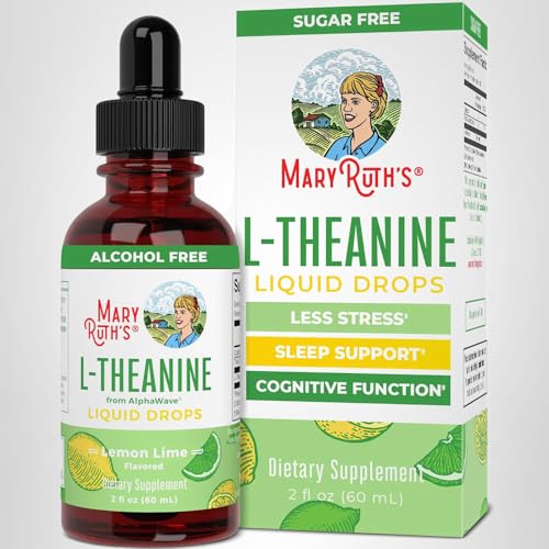MaryRuth's L Theanine 200mg Liquid Drops | Mood Support for Adults & Kids | Focus Supplement | Natural Sleep Support | Vegan - Maple Wellness Supplements
