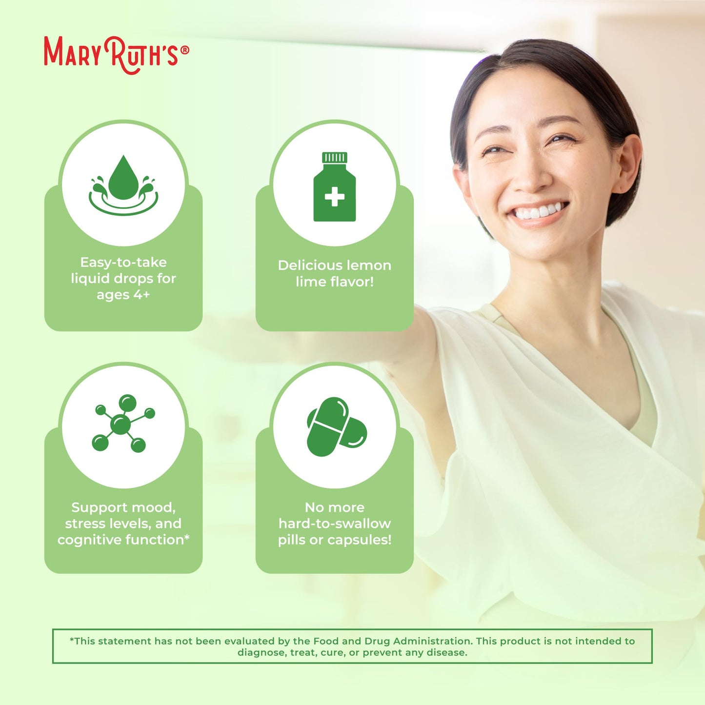 MaryRuth's L Theanine 200mg Liquid Drops | Mood Support for Adults & Kids | Focus Supplement | Natural Sleep Support | Vegan - Maple Wellness Supplements