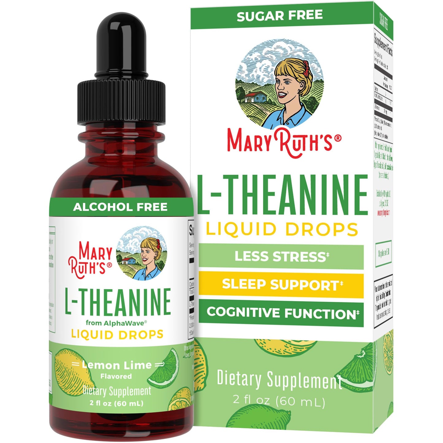 MaryRuth's L Theanine 200mg Liquid Drops | Mood Support for Adults & Kids | Focus Supplement | Natural Sleep Support | Vegan - Maple Wellness Supplements