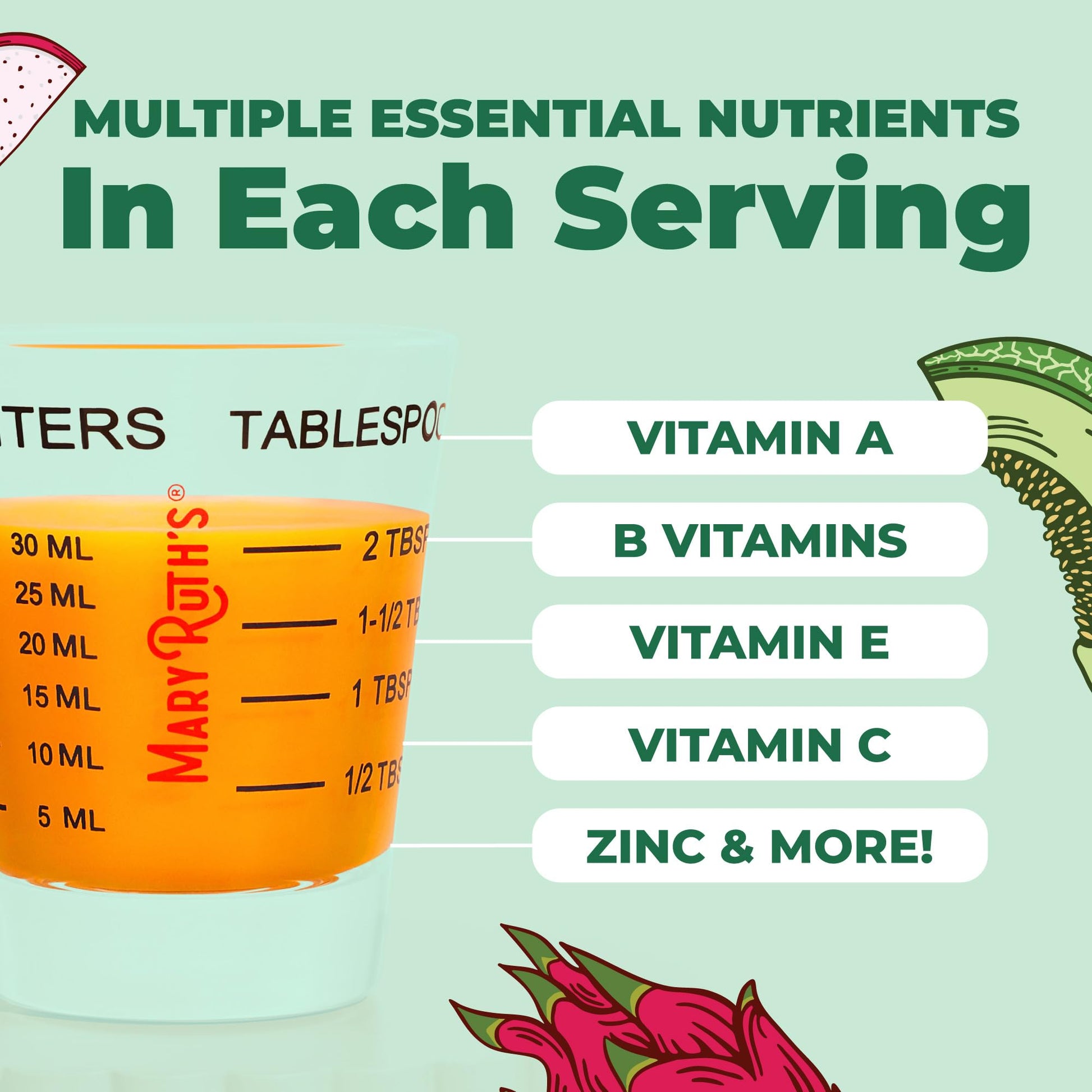 MARYRUTH'S Liquid Multivitamin + Hair Growth | Biotin 10000mcg | Lustriva Hair Growth Supplement | Clinically Tested in Women for Thicker Hair - Maple Wellness Supplements