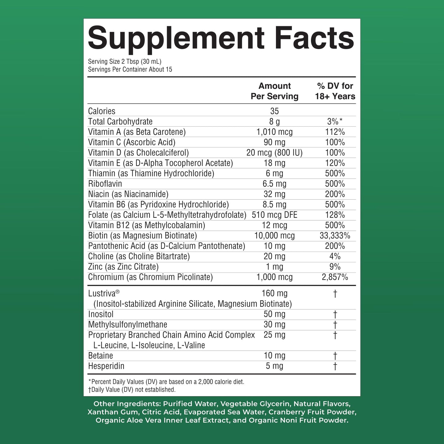 MARYRUTH'S Liquid Multivitamin + Hair Growth | Biotin 10000mcg | Lustriva Hair Growth Supplement | Clinically Tested in Women for Thicker Hair - Maple Wellness Supplements
