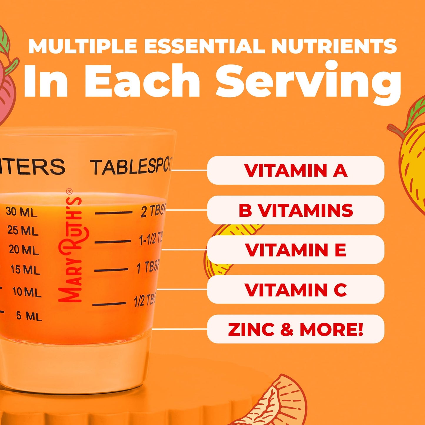MARYRUTH'S Liquid Multivitamin+Hair Growth | Biotin 10000mcg | Lustriva Hair Growth Supplement | Clinically Tested in Women for Thicker Hair&Facial Wrinkle - Maple Wellness Supplements