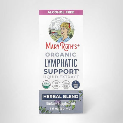MARYRUTH'S Lymphatic Support Liquid Drops USDA Organic | Herbal Blend with Echinacea & Elderberry | Blue Vervain - Maple Wellness Supplements