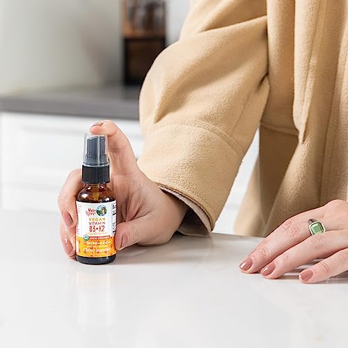 MaryRuth's Organic D3 + K2 Spray for Adults & Kids for Bone Health | Vitamin D3 as Cholecalciferol | Vitamin K2 | Immunity | Mineral Absorption | Heart Health | Vegan | Non-GMO | Gluten Free | 1 Fl Oz - Maple Wellness Supplements