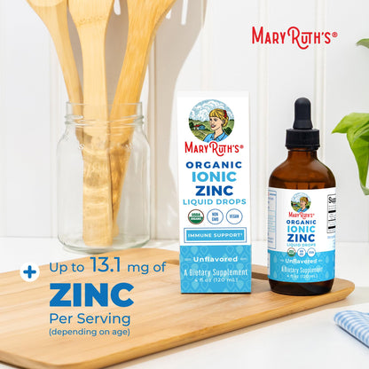 MaryRuth's Organic Liquid Zinc Supplement for Kids & Adults | Immune Support | Skin Health | Antioxidant | Cellular Metabolism | Zinc Sulfate - Maple Wellness Supplements