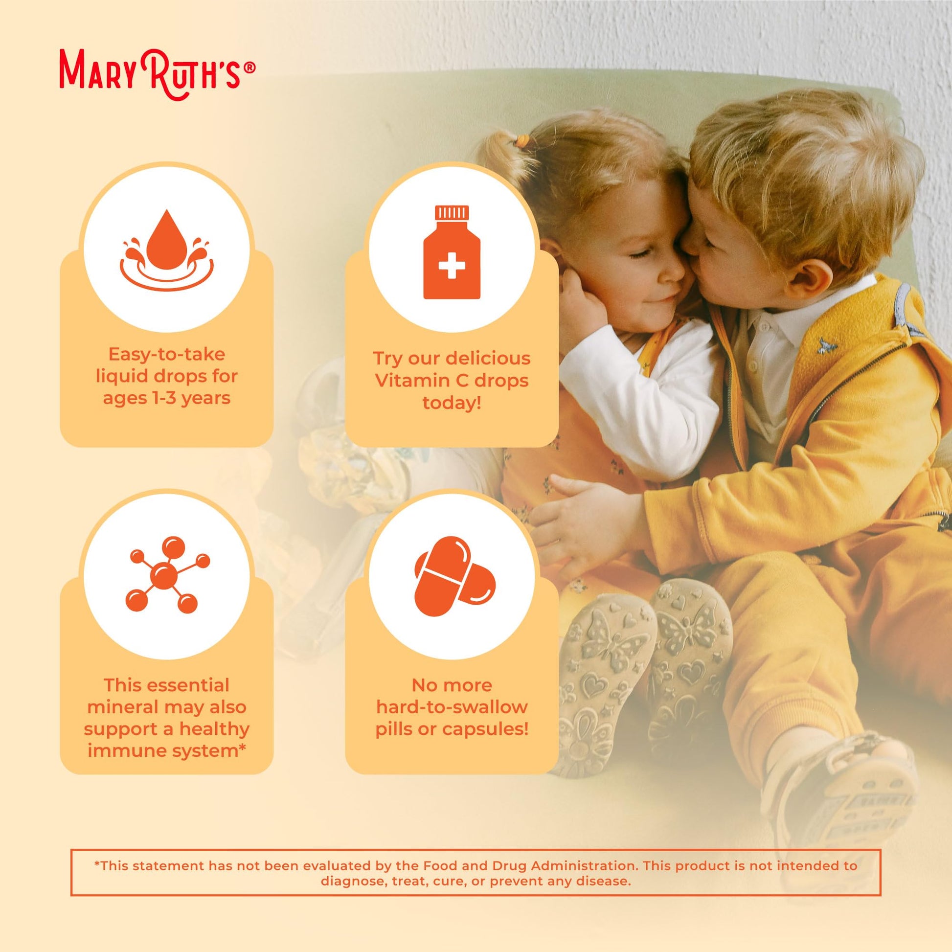 MARYRUTH'S Organic Toddler Vitamin C Drops for Immunity | Ages 1-3 Years | 15 mg Per Serving | Vitamin C for Immune Support & Overall Health | Vegan | Sugar Free - Maple Wellness Supplements