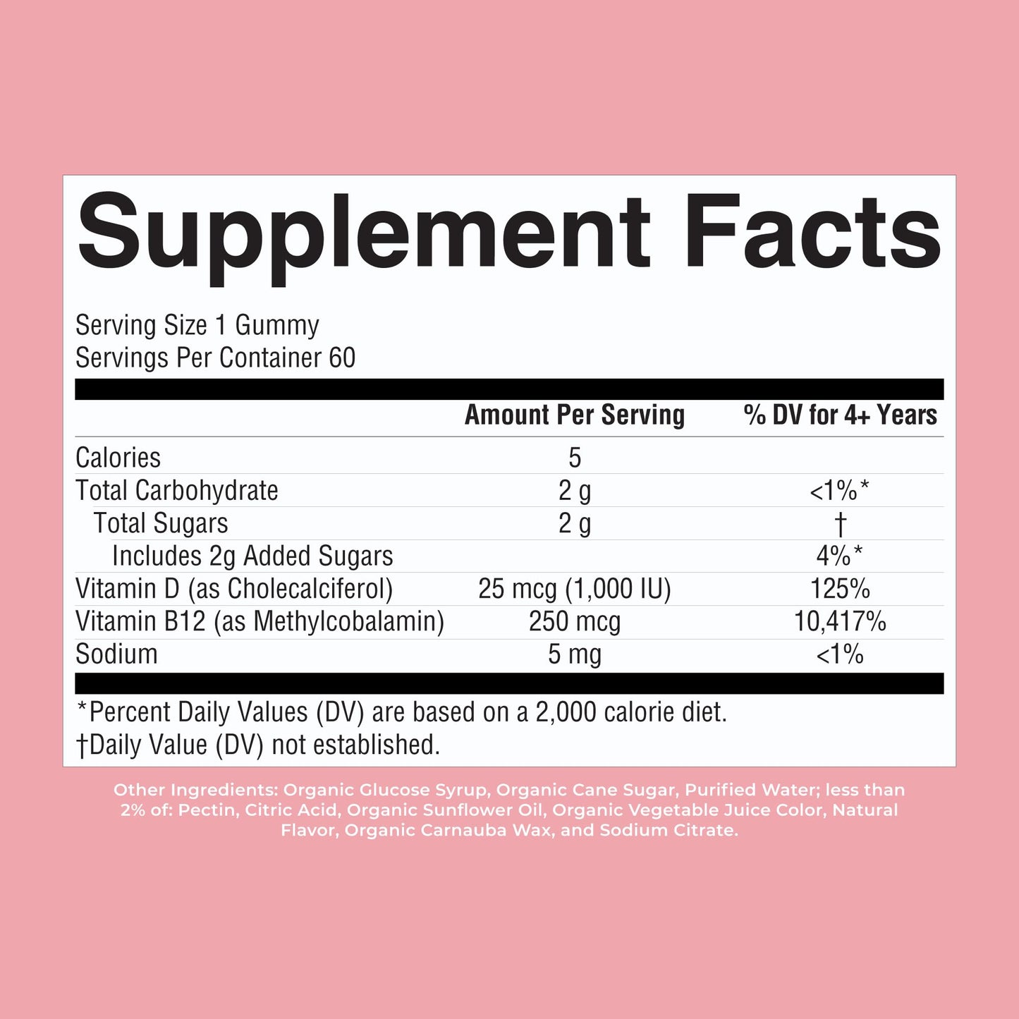 MARYRUTH'S Organic Vitamin D3 + B12 Gummies for Ages 4+ | Bone Health | Immune Support | Energy Metabolism | Cognitive Function | Vegan | Non-GMO - Maple Wellness Supplements