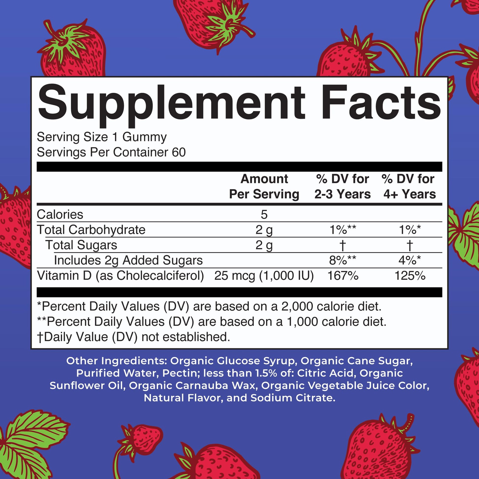 MARYRUTH'S Organic Vitamin D3 Gummies | 1000 IU | USDA Organic | Immune Support| Bone Health | Muscle Function | for Adults & Kids Ages 2+ - Maple Wellness Supplements