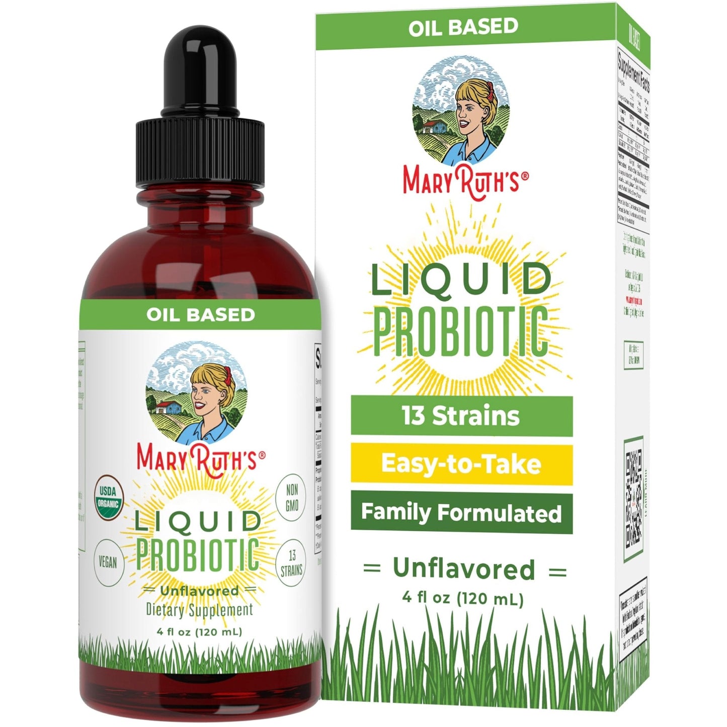 MARYRUTH'S Organics Liquid Probiotic for Ages 4+ | 2 Billion CFU | 13 Probiotic Strains | Gut Health & Digestive Support | Gas & Bloating Support - Maple Wellness Supplements