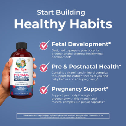 MARYRUTH'S Postnatal & Prenatal Vitamins for Women | Sugar Free | Womens Multivitamin for Pre-Conception, Pregnancy & Nursing | Ginger - Maple Wellness Supplements