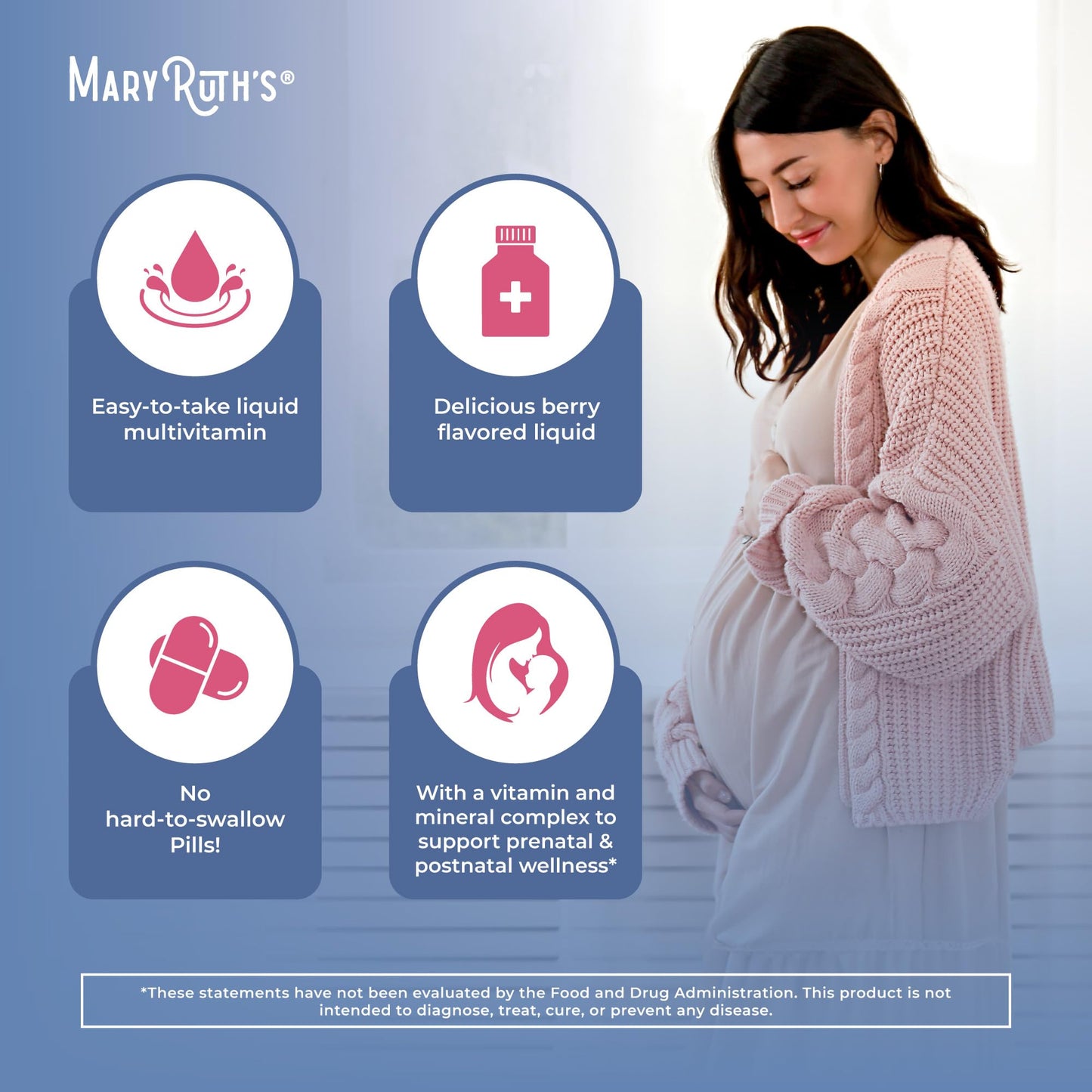 MARYRUTH'S Postnatal & Prenatal Vitamins for Women | Sugar Free | Womens Multivitamin for Pre-Conception, Pregnancy & Nursing | Ginger - Maple Wellness Supplements