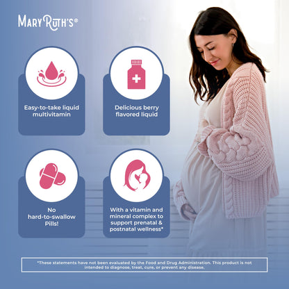 MARYRUTH'S Postnatal & Prenatal Vitamins for Women | Sugar Free | Womens Multivitamin for Pre-Conception, Pregnancy & Nursing | Ginger - Maple Wellness Supplements