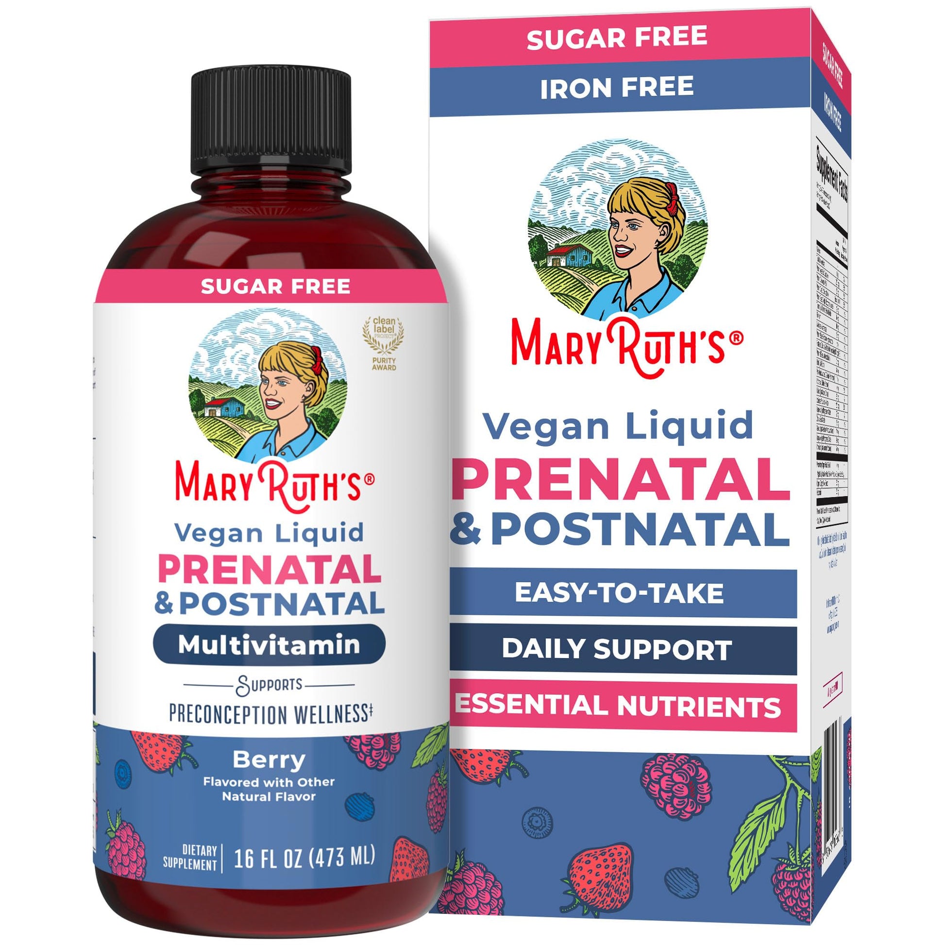 MARYRUTH'S Postnatal & Prenatal Vitamins for Women | Sugar Free | Womens Multivitamin for Pre-Conception, Pregnancy & Nursing | Ginger - Maple Wellness Supplements