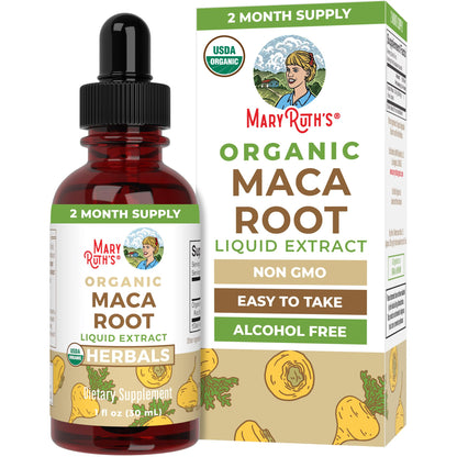 MARYRUTH'S USDA Organic Maca Root Liquid Drops | Vegan | Non-GMO | Gluten Free | Alcohol Free | 1 Fl Oz - Maple Wellness Supplements