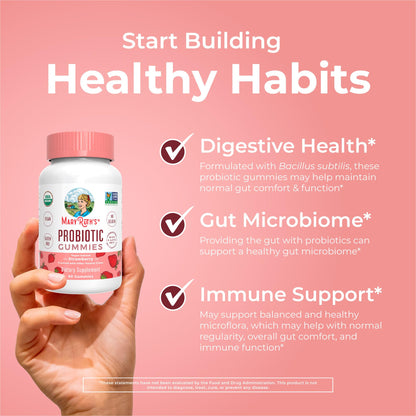 MARYRUTH'S USDA Organic Probiotic Gummies Probiotic Digestive Support | Immune Support | Digestive & Gut Health Supplement | 5 Billion CFU - Maple Wellness Supplements