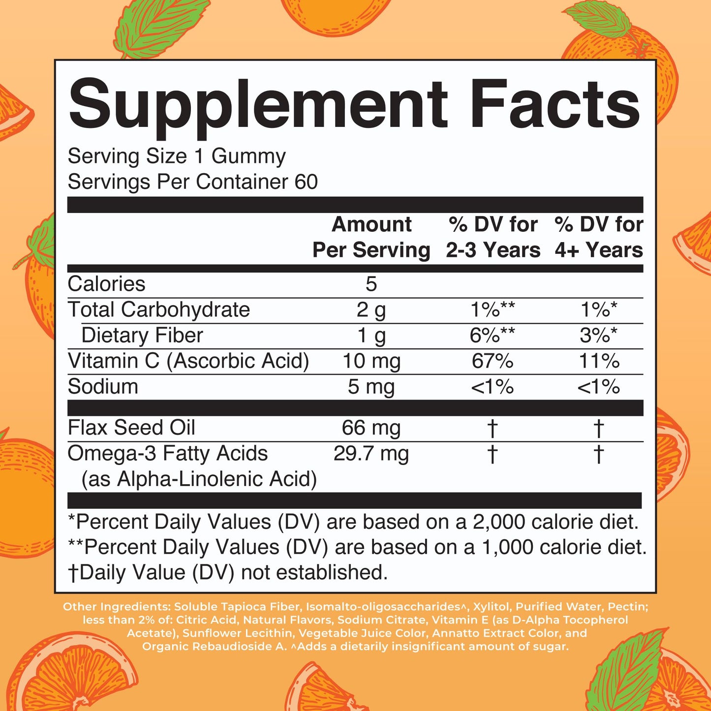 MARYRUTH'S Vegan Omega 3 Gummies for Kids 2+, 2 Month Supply, Sugar Free, Omega 3 Supplement with Vitamin C, Flaxseed Oil, Immune Support - Maple Wellness Supplements