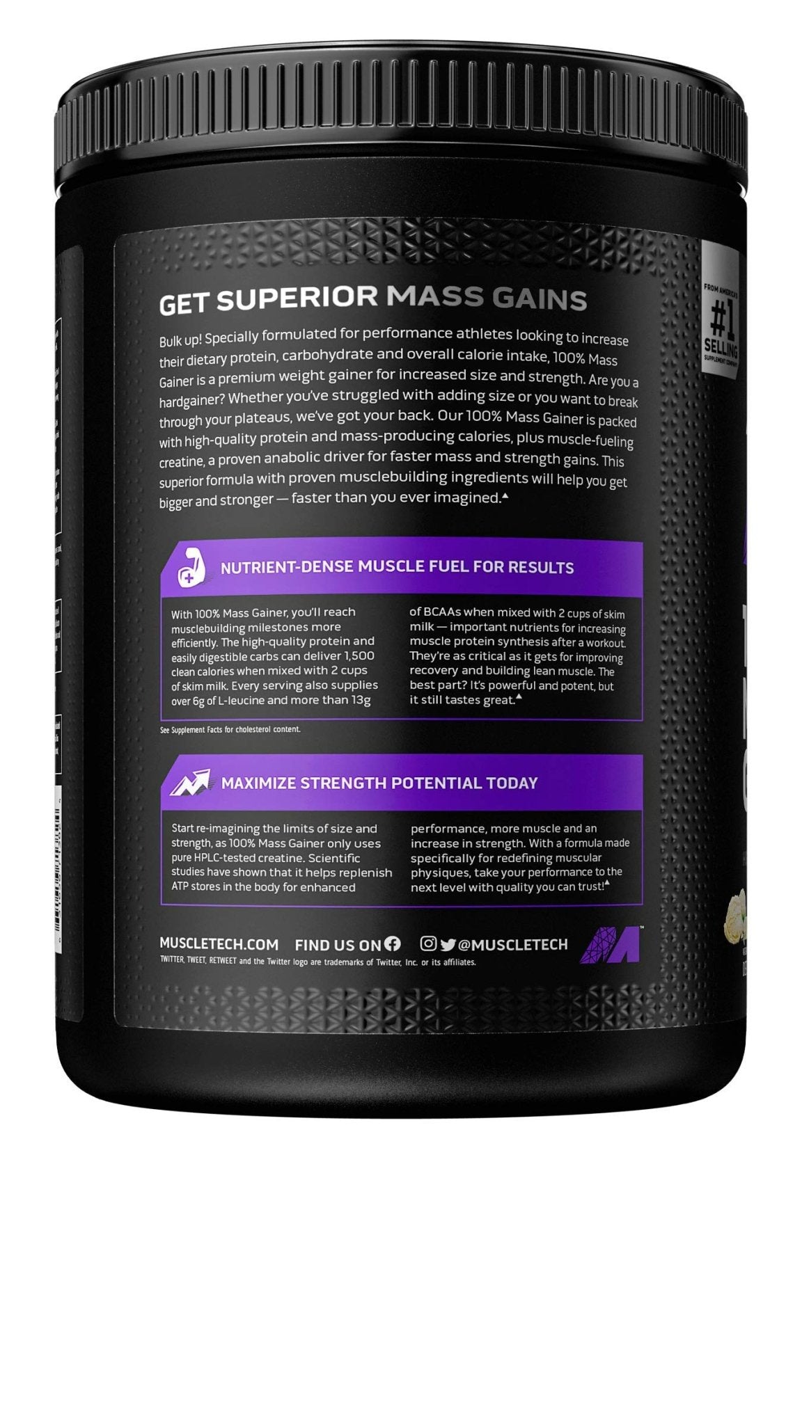 Mass Gainer MuscleTech 100% Mass Gainer Protein Powder Protein Powder for Muscle - Maple Wellness Supplements