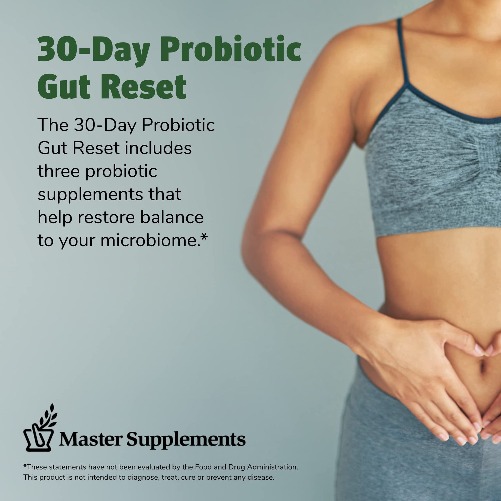 Master Supplements 30-Day Probiotic Gut Reset - Includes Theralac (30 ct.), TruBifido (30 ct.) & TruFlora (30 ct.) - Supports Optimal Gut Health - Gluten Free - Maple Wellness Supplements