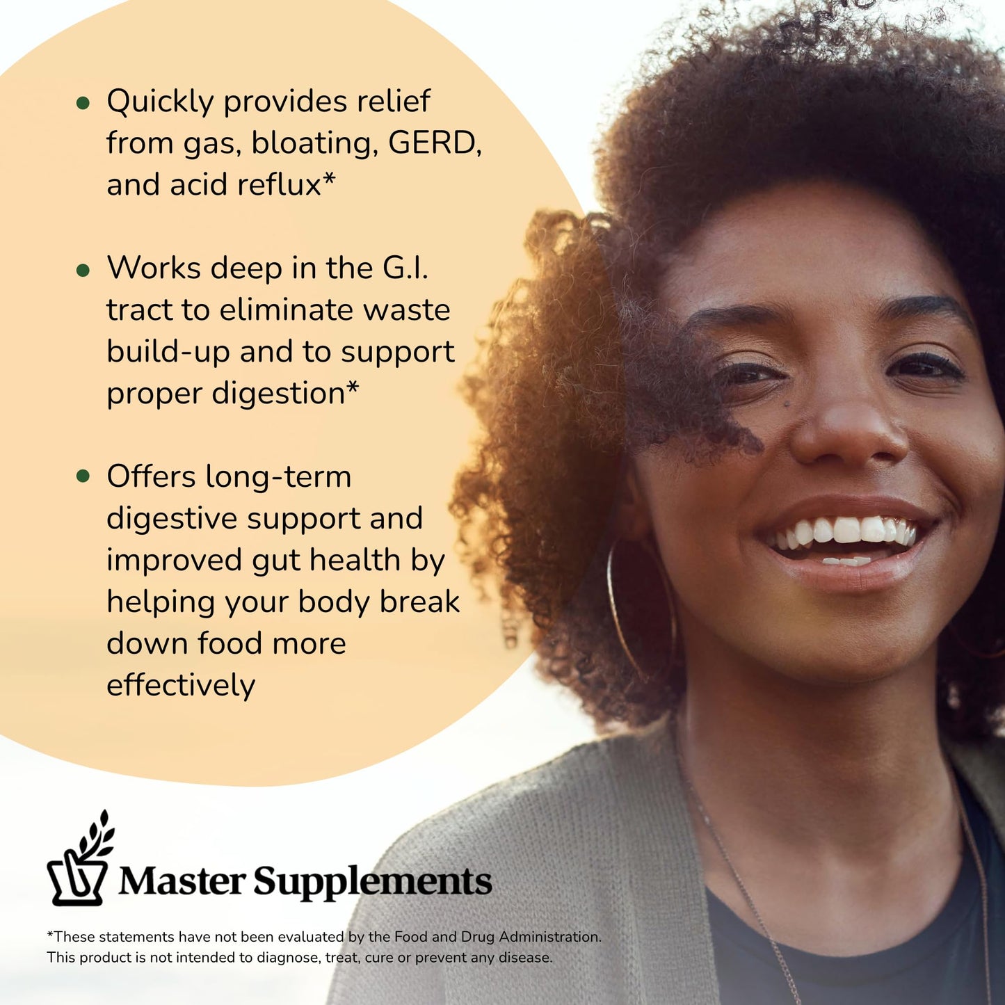 Master Supplements Enzalase - 50 Capsules - Probiotic Compatible Enzymes - Provides Digestive Boost + Gas & Bloating Relief - Gluten Free - 50 Servings - Maple Wellness Supplements