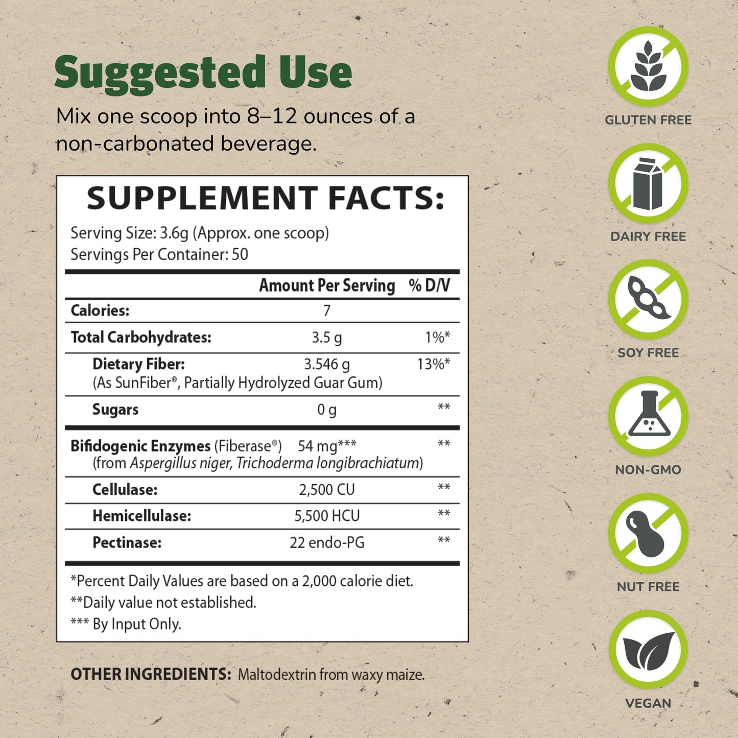 Master Supplements TruFiber - 6.35 oz, Pack of 2 - Prebiotic Fiber to Help Boost Probiotic Growth - Supports Digestive Health - Maple Wellness Supplements
