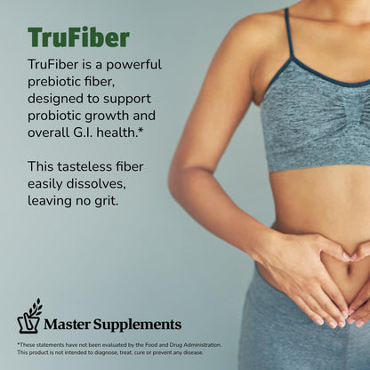 Master Supplements TruFiber - 6.35 oz, Pack of 2 - Prebiotic Fiber to Help Boost Probiotic Growth - Supports Digestive Health - Maple Wellness Supplements
