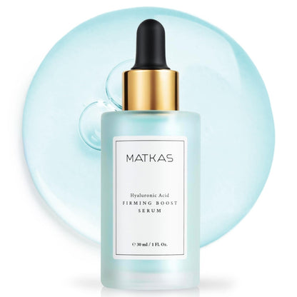 MATKAS Korean Firming Boost Hydrating Hyaluronic Acid Serum 1 Fl. Oz. - Hyaluronic Acid + 2% Niacinamide Serum for Dry Skin, Anti Aging Korean Peptides Moisturizer for Face, Deep Facial Skin Hydration - Maple Wellness Supplements