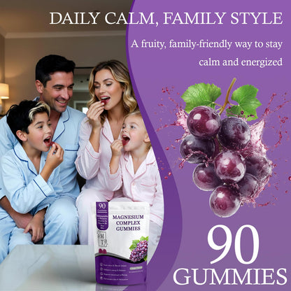 MATOP Magnesium Complex for Women Gummies - 8 in 1 Triple Magnesium Complex (Glycinate, Malate, Citrate) with L-Theanine, Ashwagandha, Vitamin D3, B6 & Zinc - Stress, Calm & Focus - 90 Vegan Gummies - Maple Wellness Supplements