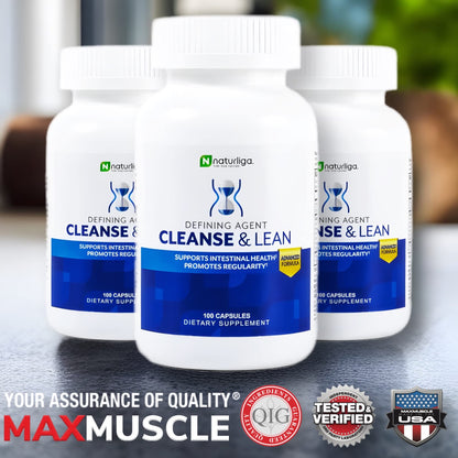 Max Muscle Naturaliga Cleanse and Lean Defining Agent Herbal Cleanse for Regularity w/Natural Detoxifying Ingredients for Gut Health Colon Detox - Maple Wellness Supplements
