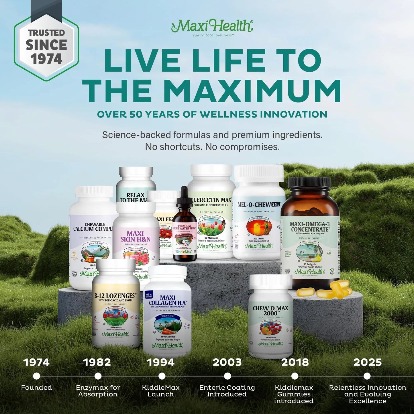 Maxi Health Multivitamin – Easy to Swallow Multi Vitamin Capsules with 30 Nutrients, Iron & Probiotics – Kosher Daily Multivitamins Small Capsules - Maple Wellness Supplements