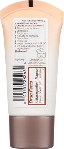 Maybelline Dream Fresh Skin Hydrating BB cream, 8-in-1 Skin Perfecting Beauty Balm with Broad Spectrum SPF 30 - Maple Wellness Supplements