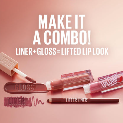 Maybelline Lifter Gloss, Hydrating Lip Gloss with Hyaluronic Acid, High Shine for Plumper Looking Lips, Opal, Pink Neutral, 0.18 Ounce - Maple Wellness Supplements