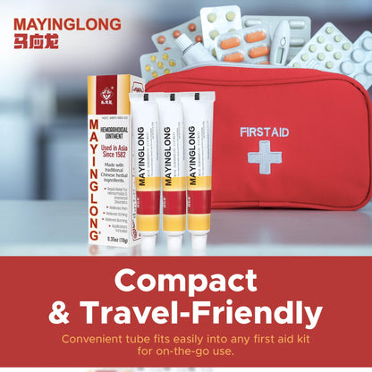 Mayinglong Musk Hemorrhoidal Ointment, Helps Relieve Itching, Burning, or Discomfort Fast (3 Pack) - Maple Wellness Supplements